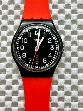 Vintage Swatch Watch Red Sunday GB750 2004